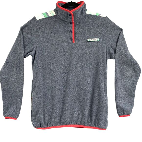 Columbia PFG Fleece Pullover Jacket M 1/4 Snap Gorpcore Granola Fishing Camping - Picture 1 of 10